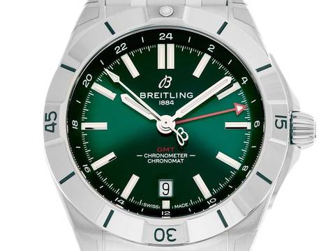  Breitling Chronomat GMT Ref.A32398101L1A1 Bj.2026 Full Set Ungetragen Chronomat GMT Green Dial 