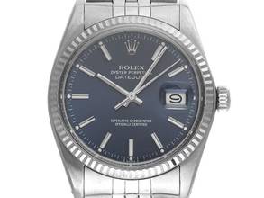 Thumbnail von Rolex Datejust Ref.16014 Bj.1983 Box&Beschreibung sehr gut Vintage Datejust Blau Stahl 18kt Weißgold open 6/9 Jubilé Armband