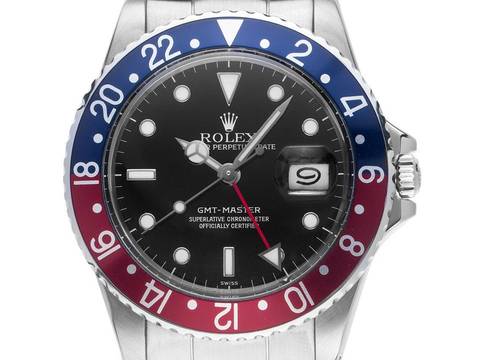 Rolex GMT-Master Pepsi Fat Font open 6/9 Ref.1675 1982 Box&Beschreibung sehr gut Vintage GMT Master Pepsi open 6/9 Fat 4 Oyster Armband