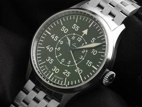 Thumbnail von Laco Fliegeruhr Karlsruhe Grün Ref.862142_1002 Full Set Neu Fliegeruhr Karlsruhe Pro Green Dial