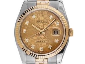 Thumbnail von Rolex Datejust Jubilee Dial Diamanten Ref.116233 2007 Full Set sehr gut Vintage Datejust Jubilee Dial Diamanten Stahl 18kt Gelbgold Jubilé Armband