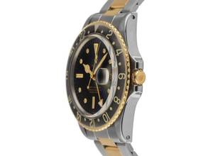 Thumbnail von Rolex GMT-Master Nipple Dial Ref.1675 Bj.1970 Full Set Original Vintage Unpoliert GMT Master Stahl 18kt Gelbgold Nipple Dial Oyster Armband matching numbers