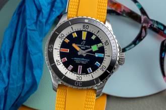  Breitling Superocean Automatic 42 Rainbow Edelstahl Ref. A17375211B2S2 B&P 2025 