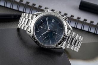Thumbnail von Omega Speedmaster Date Chronograph Stahl Automatik Herrenuhr Ref. 3511.80.00