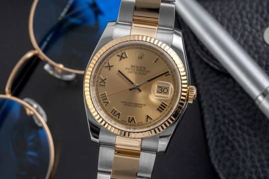  Rolex Datejust 36 Stahl / Gold Automatik Herrenuhr Oyster Perpetual Ref. 116233 