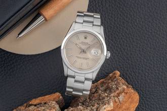Thumbnail von Rolex Oyster Perpetual Date Silver Dial Stahl Automatik Herrenuhr Ref. 1500