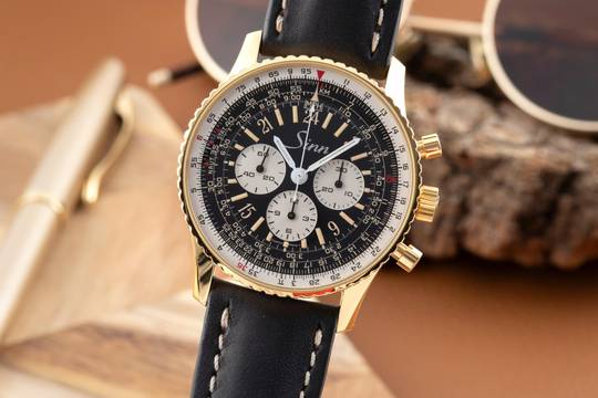  Sinn 903 PL Chronograph Stahl / vergoldet Handaufzug Herrenuhr Ref. 903 PL 