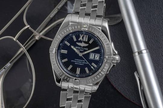  Breitling Cockpit Galactic Stahl Automatik Herrenuhr Ref. A49350101 Box & Papiere 2009 