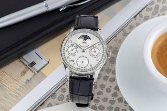Thumbnail von IWC Portuguese Perpetual Calendar 950 Platin Automatik Ref. IW502219 B&P 2009