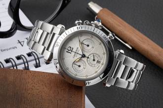 Thumbnail von Cartier Pasha Seatimer Chronograph Stahl Automatik Herrenuhr Ref. W31030H3 Box