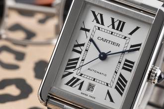 Thumbnail von Cartier Tank Solo XL Stahl Automatik Herrenuhr Ref. W5200028 3515 Papiere 2018