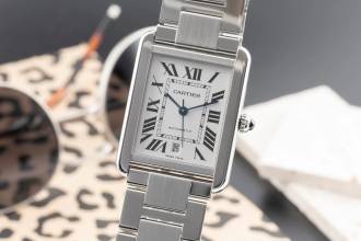 Thumbnail von Cartier Tank Solo XL Stahl Automatik Herrenuhr Ref. W5200028 3515 Papiere 2018