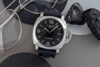 Thumbnail von Panerai Luminor 1950 3 Days GMT Automatik Edelstahl Herrenuhr Ref. PAM00320