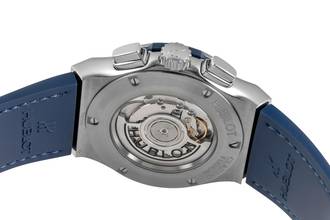 Thumbnail von Hublot Classic Fusion 45 Blue Chronograph Titan Ref. 521.NX.7170.LR B&P 2021