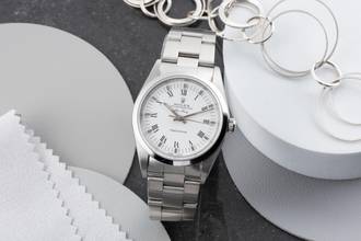 Thumbnail von Rolex Air King Precision White Roman Dial Stahl Automatik Herrenuhr Ref. 14000