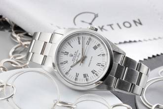 Thumbnail von Rolex Air King Precision White Roman Dial Stahl Automatik Herrenuhr Ref. 14000