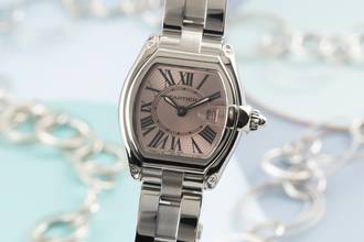 Thumbnail von Cartier Roadster Pink Dial Edelstahl Quarz Damenuhr Ref. W62017V3 2675