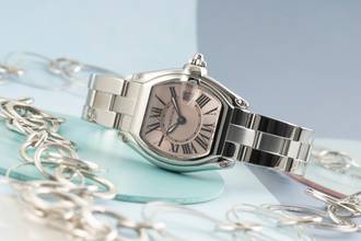 Thumbnail von Cartier Roadster Pink Dial Edelstahl Quarz Damenuhr Ref. W62017V3 2675