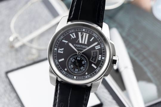 Cartier Calibre de Cartier 42 Edelstahl Automatik Herrenuhr Ref. W7100041 3389