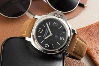 Thumbnail von Panerai Luminor Base Logo Stahl Handaufzug Herrenuhr Ref. PAM01086 B&P 2021