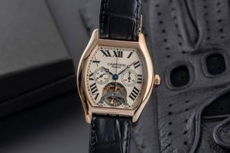 Thumbnail von Cartier Tortue Tourbillon Monodrücker Chronograph XL 18k W1548151