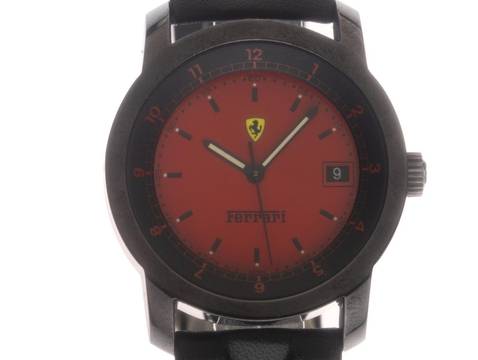 Ferrari Formula Ref.2358 Bj.1997 Box original Vintage Unpoliert Formula Leder Faltschließe