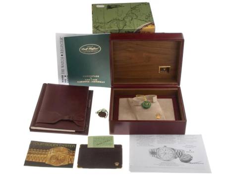 Rolex Day-Date Ref.18038 Bj.1986 Box&Beschreibung sehr gut Vintage Day-Date 18kt Gelbgold 75g Krokoleder open 6/9