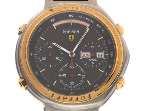 Ferrari Formula Day-Date Chronograph Ref.2660 Bj.2000 Full Set Original Vintage Unpoliert Formula Day-Date Chronograph Leder Faltschließe
