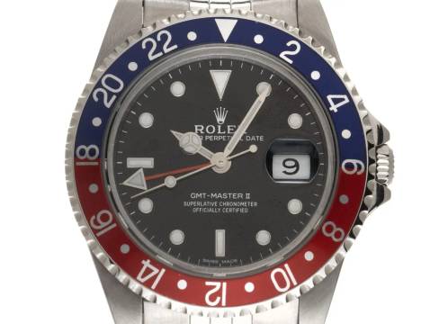 Rolex GMT-Master II Pepsi Ref.16710 Bj.1991 Box&Beschreibung sehr gut Vintage GMT Master II Pepsi Jubilé Armband