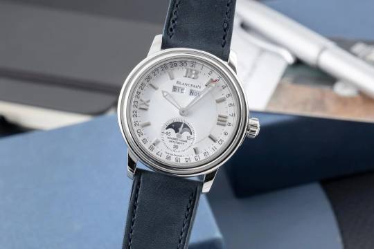 Blancpain Léman Edelstahl Moonphase Automatik Herrenuhr Ref. 2763-1127 Box