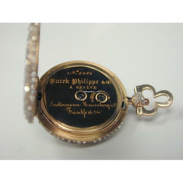 Thumbnail von Patek Philippe & Co. Sackermann Miniatur Diamant Taschenuhr von 1850 </h1>
