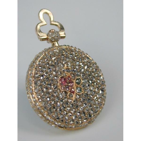 Thumbnail von Patek Philippe & Co. Sackermann Miniatur Diamant Taschenuhr von 1850 </h1>