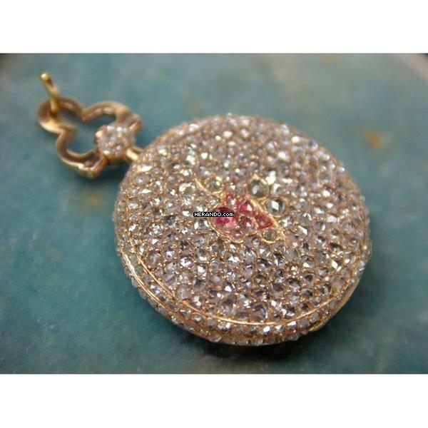 Thumbnail von Patek Philippe & Co. Sackermann Miniatur Diamant Taschenuhr von 1850 </h1>