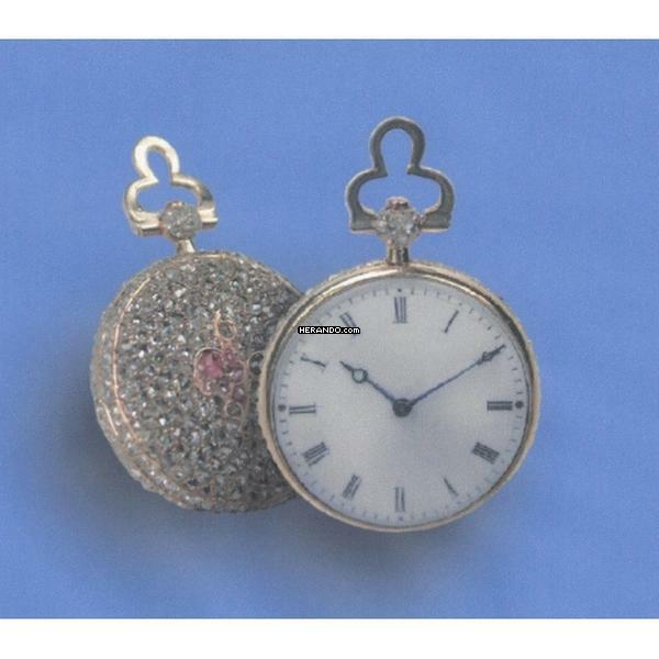 Thumbnail von Patek Philippe & Co. Sackermann Miniatur Diamant Taschenuhr von 1850 </h1>