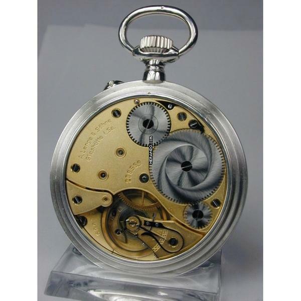 Thumbnail von A. Lange & Söhne . Silberne Beobachtungs-Taschenuhr Auf & Ab Gangreserve