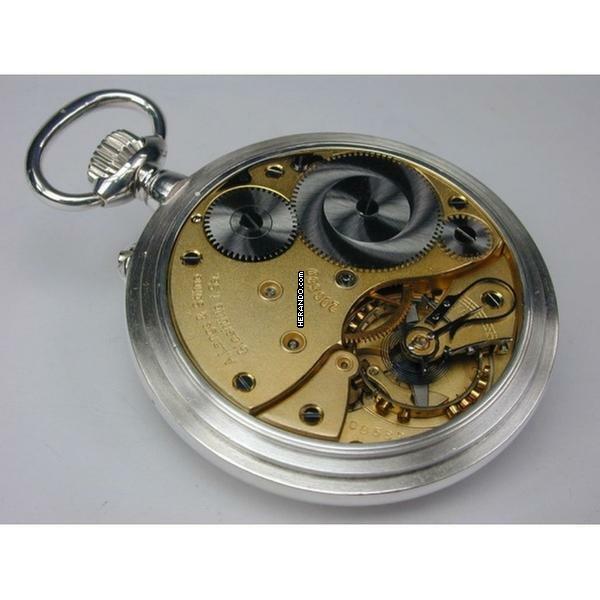 Thumbnail von A. Lange & Söhne . Silberne Beobachtungs-Taschenuhr Auf & Ab Gangreserve