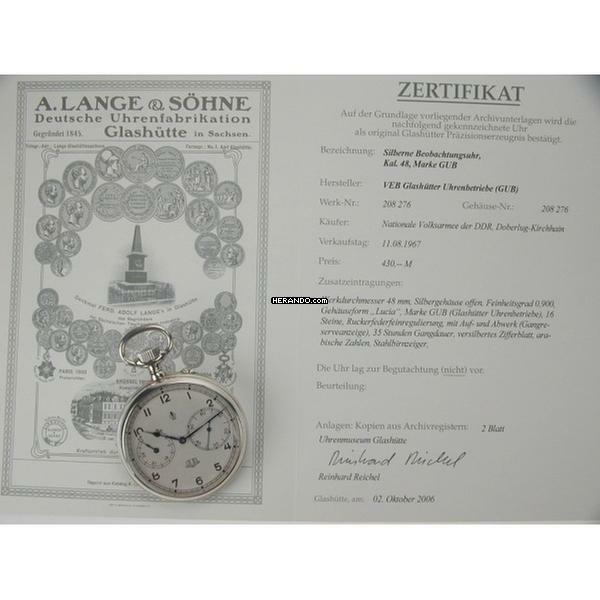 Thumbnail von Glashütte Original GUB Auf & Ab Marine Beobachtungstaschenuhr