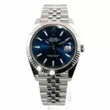 Thumbnail von Rolex Datejust 41 Edelstahl Weißgold 126334 Blau Jubile-Band </h1>