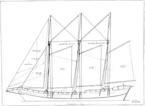 Thumbnail von Tall Ship Three Masted Gaff Schooner