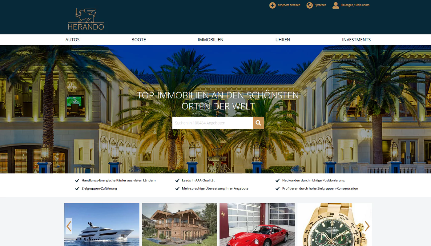 Herando Erfahrungen: 30 Jahre Luxus-Branche – Ihr Premium-Marktplatz