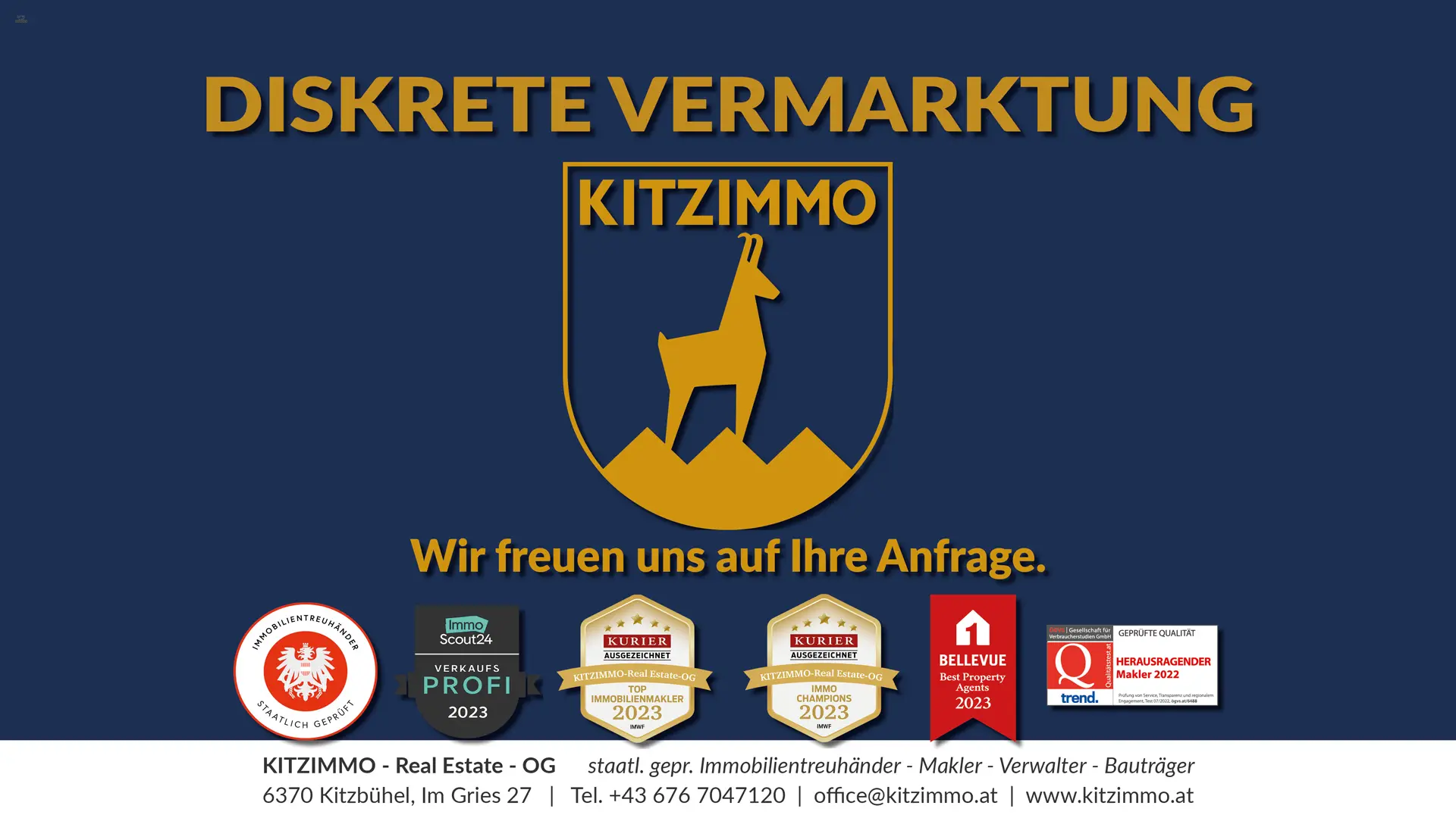 KITZIMMO-diskrete Vermarktung von exklusiven Immobilien im Bezirk KitzbÃ¼hel.